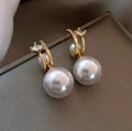 Gold-plated brass drop earrings