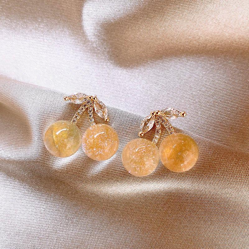Cerise Cherry Stud Earrings
