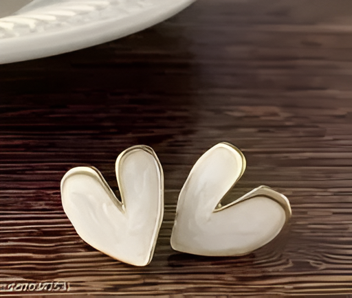 El Regalo vintage style enamel heart stud earrings