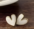 El Regalo vintage style enamel heart stud earrings