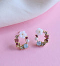 Floral wreath studs